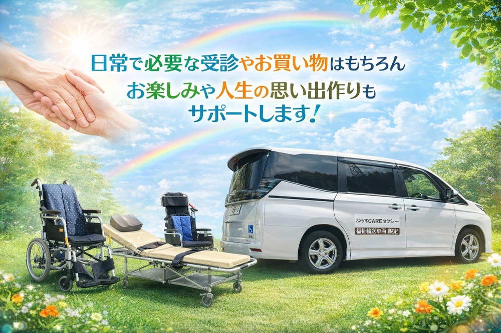 日常で必要な受診やお買い物はもちろん！お楽しみや人生の思い出作りもサポートします。